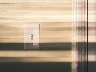 Light switch on a wall