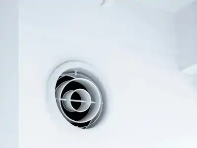 Round bathroom exhaust fan