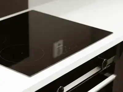 Induction cooktop in a kitchen