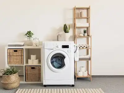 Laundry room with washer