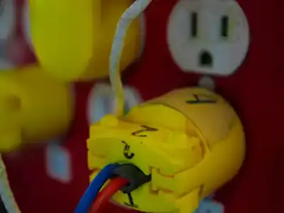 Wire connectors and an outlet